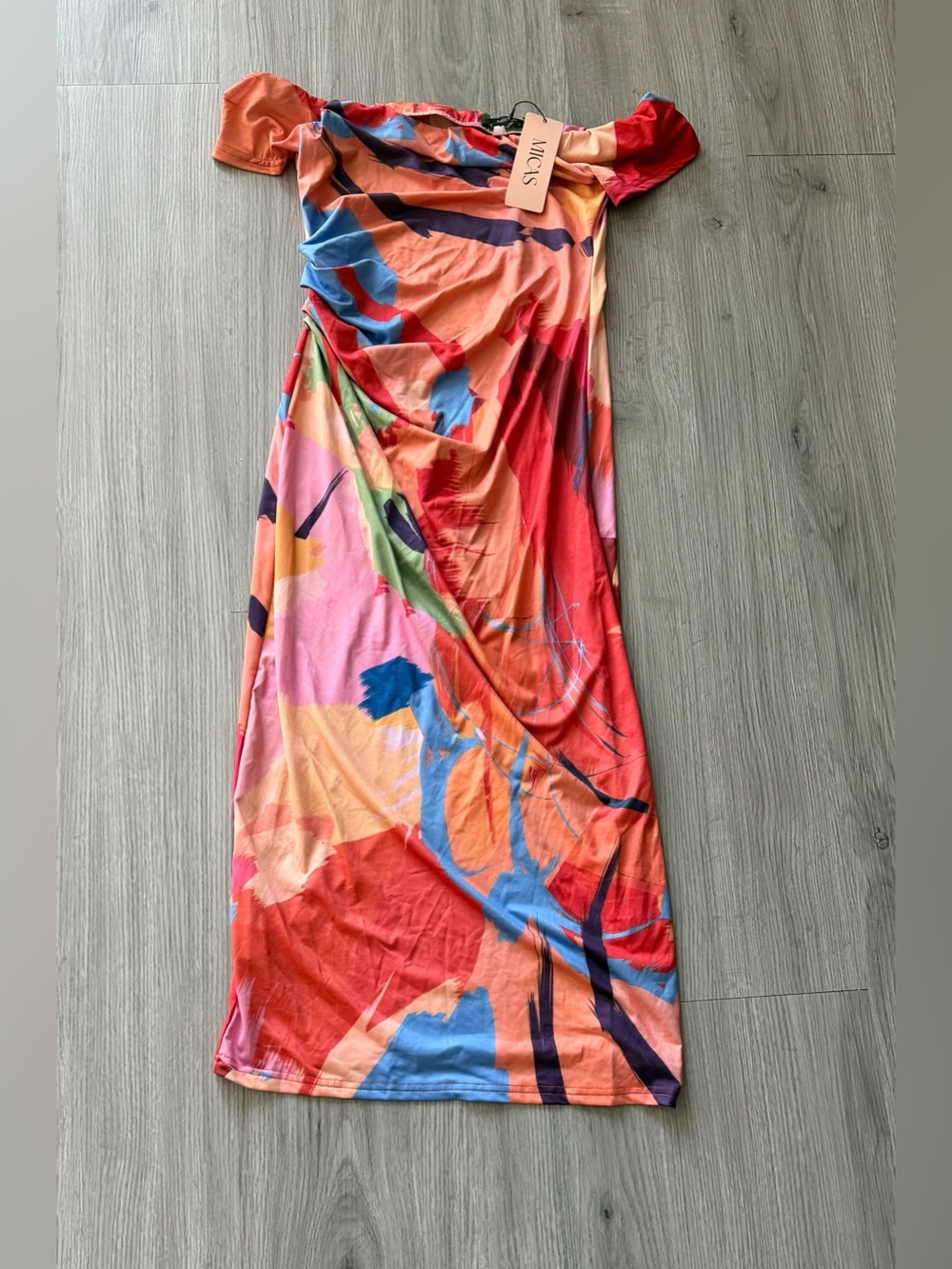 Micas Multicolor Abstract Print Midi/Maxi Dress